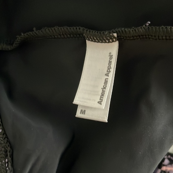 LIKE NEW American Apparel leggings - Black + Metallic throughout - size M - Picture 4 of 4